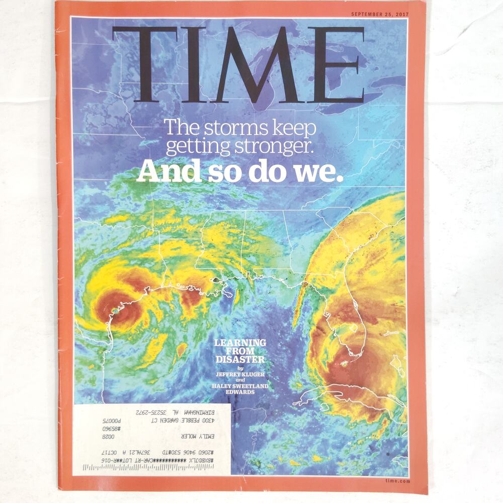 Time Magazine September 25 2017 Hurricanes Learning from Disaster Back Issue
